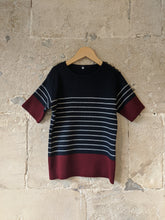 Load image into Gallery viewer, French Vintage Merino Wool Striped Jumper - 9 Years
