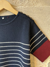Load image into Gallery viewer, Vintage Merino Wool Striped Jumper - 9 Years
