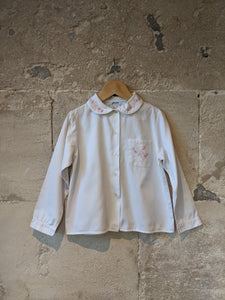 Jacadi French Vintage Cotton Blouse with Pretty Peter Pan Collar - 6 Years