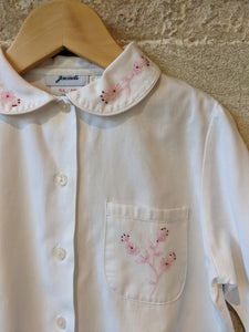 Jacadi French Vintage Cotton Blouse with Pretty Peter Pan Collar - 6 Years