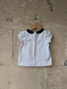 Jacadi Textured Cotton Tunic with Contrasting Collar - 18 Months