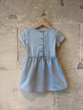 Load image into Gallery viewer, Wonderful Hickory Striped Soft Denim Dress - 18 Months
