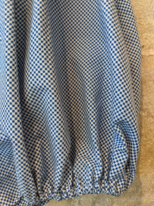 French Antique 30s Arlequin Checkered Romper - 3 Months