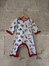 Load image into Gallery viewer, Powell Craft Vintage Style Red Romper - 12 Months
