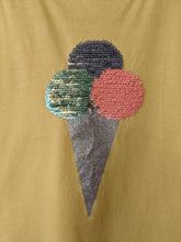 Load image into Gallery viewer, Lemon Ice-Cream Sequin Vest T Shirt - 8 Years
