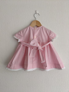 Pretty Pink Gingham French Vintage Dress - 6 Months