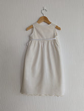 Load image into Gallery viewer, Beautiful Hand Made Soft Cotton Cream Scalloped Gown - 6 Months
