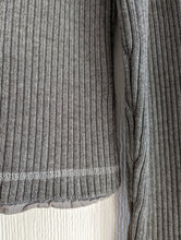 Load image into Gallery viewer, Terre de Marins Grey Ribbed Cardigan - 6 Years
