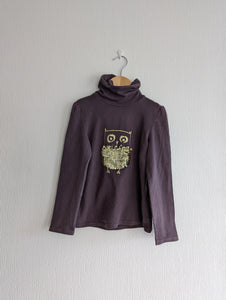 Ruffled Owl Sparkly Roll Neck - 5 Years