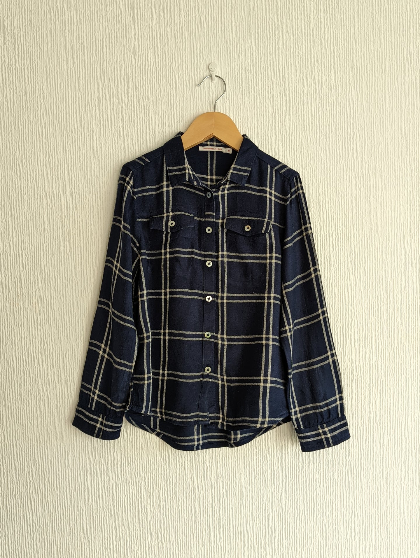 The Softest Brushed Cotton Monoprix Checked Shirt - 8 Years