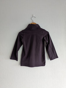 French Aubergine Roll Neck - 2 Years