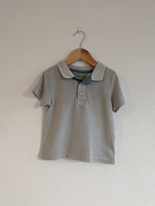 French Grey Blue Classic Polo - 2 Years