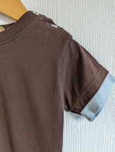 Load image into Gallery viewer, Chocolate Brown &amp; Sky Blue T Shirt - 2 Years
