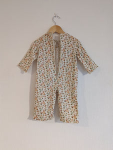 FREE - Beautiful French Babygrow with Leaf Print - 12 Months
