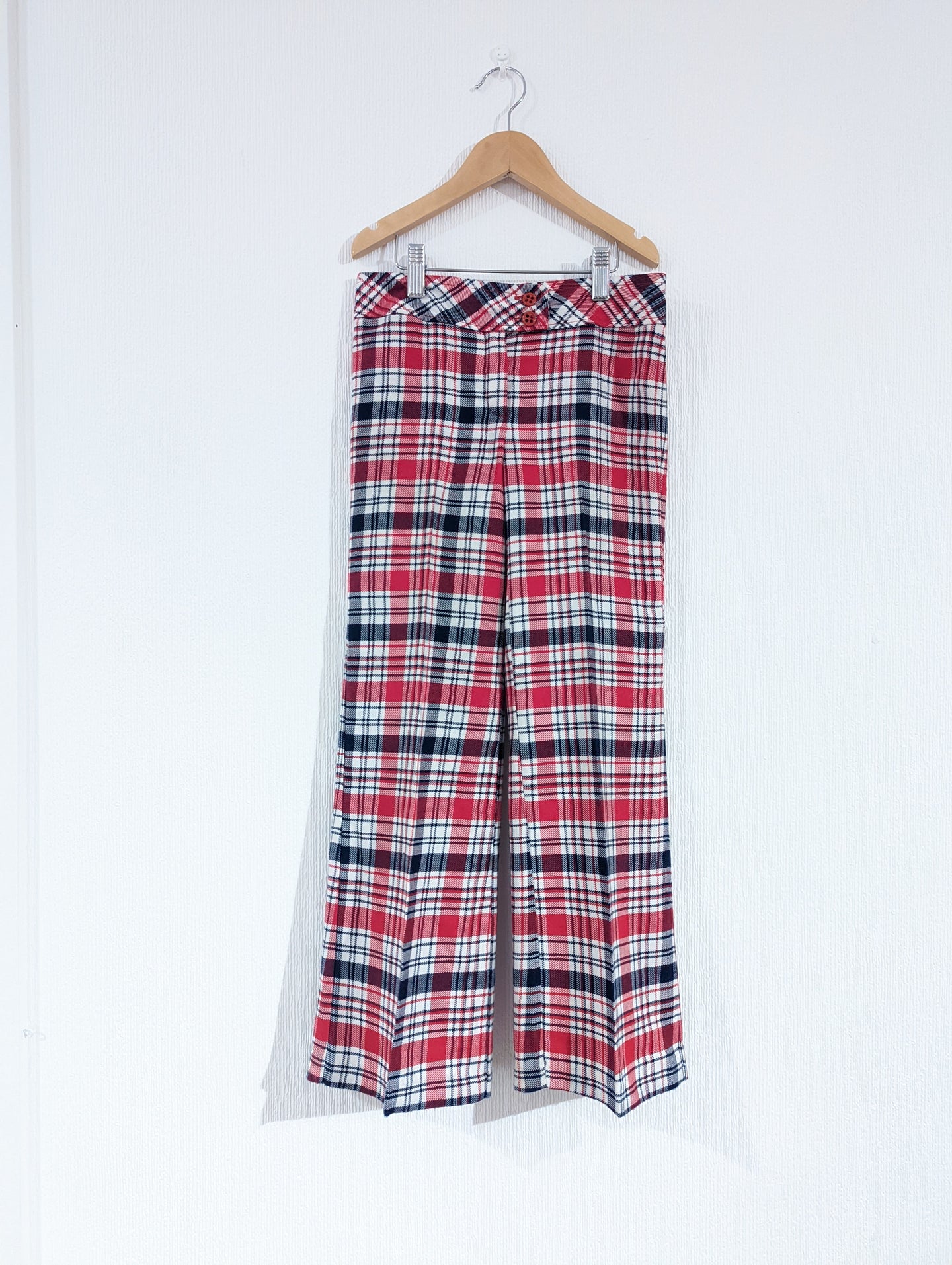 Fabulous Flared Vintage Plaid Trousers - 9 Years