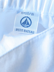 Petit Bateau White Cotton Summer Dress - 18 Months