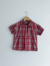 Load image into Gallery viewer, French Vintage Red Plaid Shirt - 6 Years
