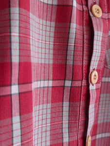 French Vintage Red Plaid Shirt - 6 Years