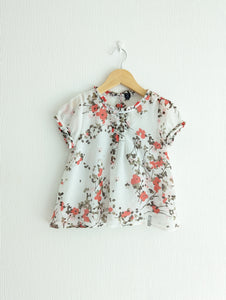 Pretty Light Cotton French Floral Tunic - 5 Years
