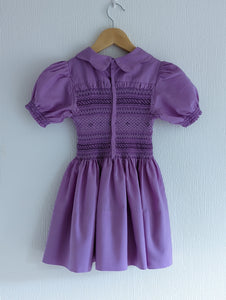 Vibrant Handmade Smocked Dress - 4 Years