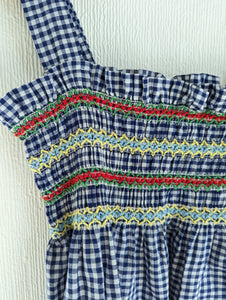 Gorgeous Gingham Smocked Dress / Top - 3-6 Years