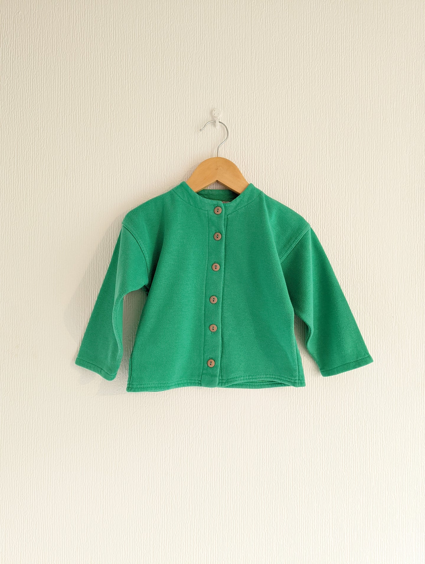 Bright Green Vintage Fleecy Cardigan - 2 Years
