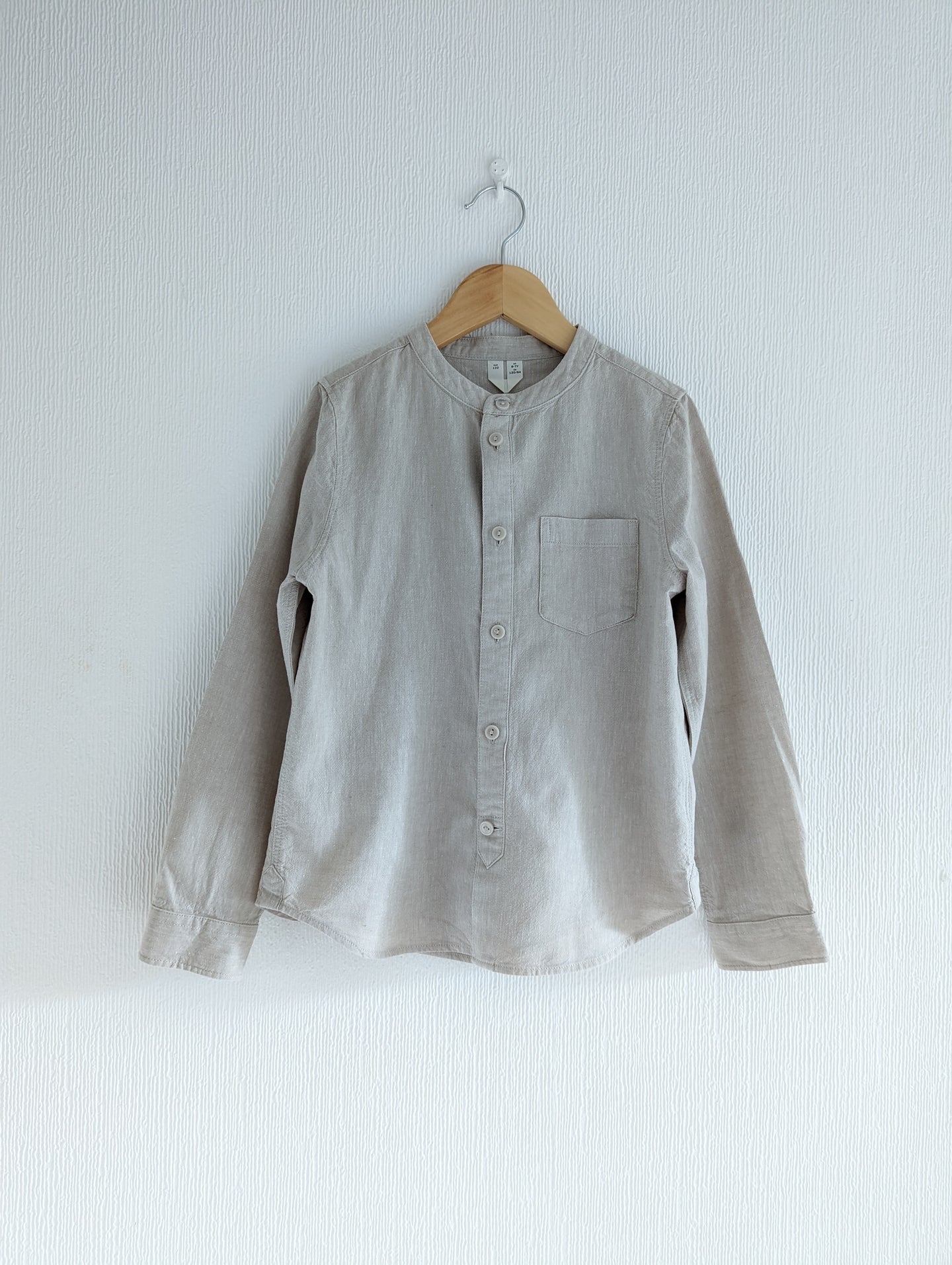 Arket Collarless Linen Blend Shirt - 7 Years