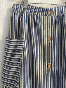Striped Button Skirt - 12 Years