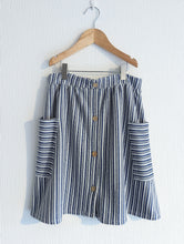 Load image into Gallery viewer, Striped Button Skirt - 12 Years
