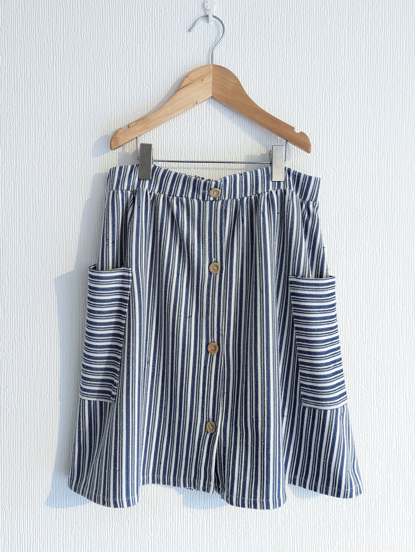 Striped Button Skirt - 12 Years