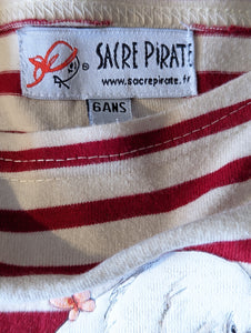 Sacre Pirate Breton Striped Marinière - 6 Years