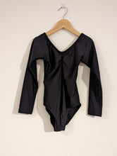 Load image into Gallery viewer, Black Ruched Front Leotard - 7 Years
