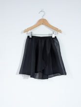 Load image into Gallery viewer, 1st Position Wrapover Chiffon Black Dance Skirt - 7 Years
