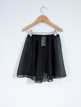 Load image into Gallery viewer, 1st Position Wrapover Chiffon Black Dance Skirt - 7 Years
