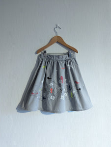 Pretty Pale French Grey Skirt - 8 Years