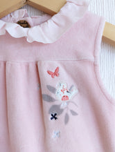 Load image into Gallery viewer, Marèse Soft Pink Velour Babygrow - 6 Months
