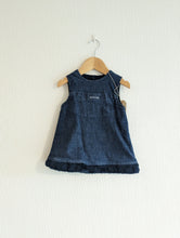 Load image into Gallery viewer, French Dark Denim Pinafore Dress - 6 Months
