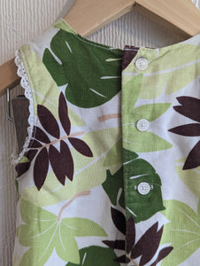 Gorgeous Leaf Print Dress & Bloomers - 6 Months