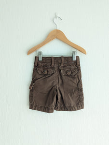 Chocolate Cargo Shorts - 12 Months