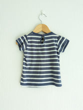 Load image into Gallery viewer, Bout&#39;Chou Light Cotton Striped Tee - 12 Months
