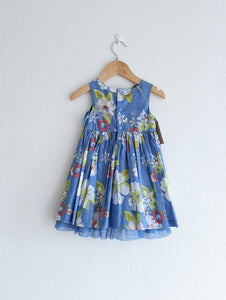 Pretty Blue Floral Summer Dress - 18 Months