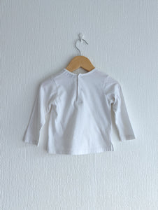 White Long Sleeved Top - 12 Months