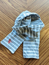 Load image into Gallery viewer, French Grey Breton Striped Cotton Scarf
